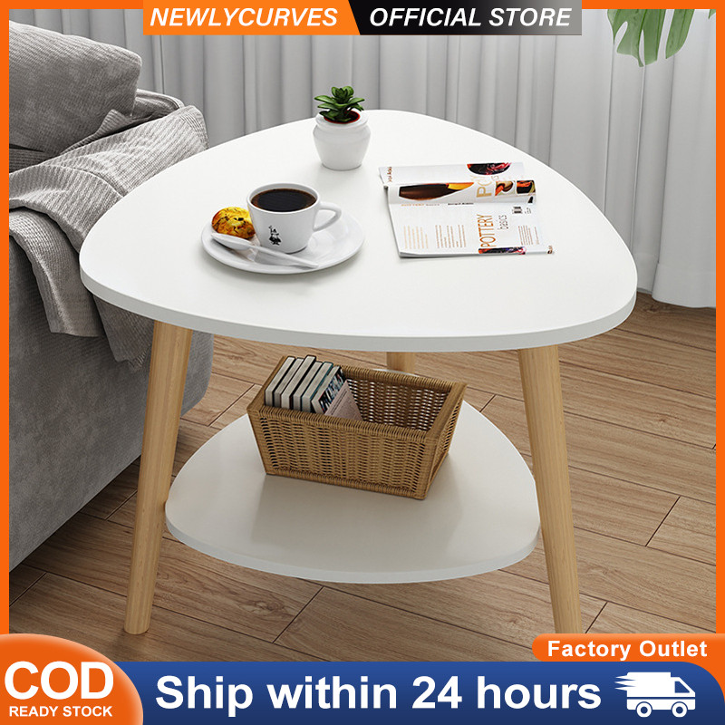 NEW - Coffee Table Double Layer Storage Living Room Wooden Tea Table ...
