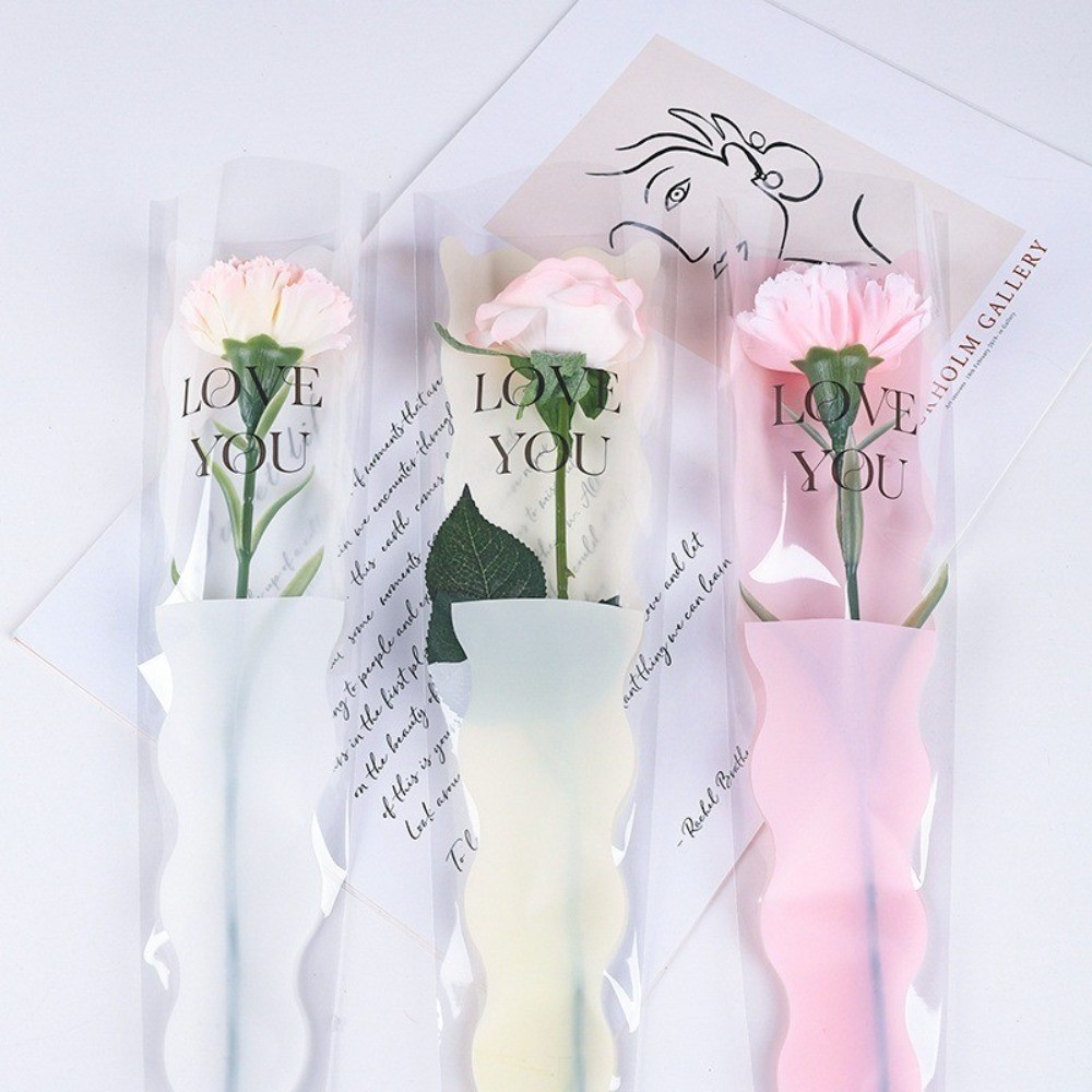 50PCS-Single Rose Packaging Love Single Flower Packaging Bag Bouquet ...