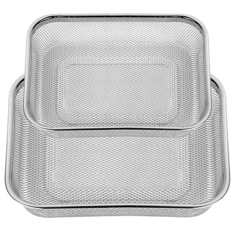 Fine Stainless Steel Mesh Strainer Rectangle, Drainer Vegetable Sieve ...