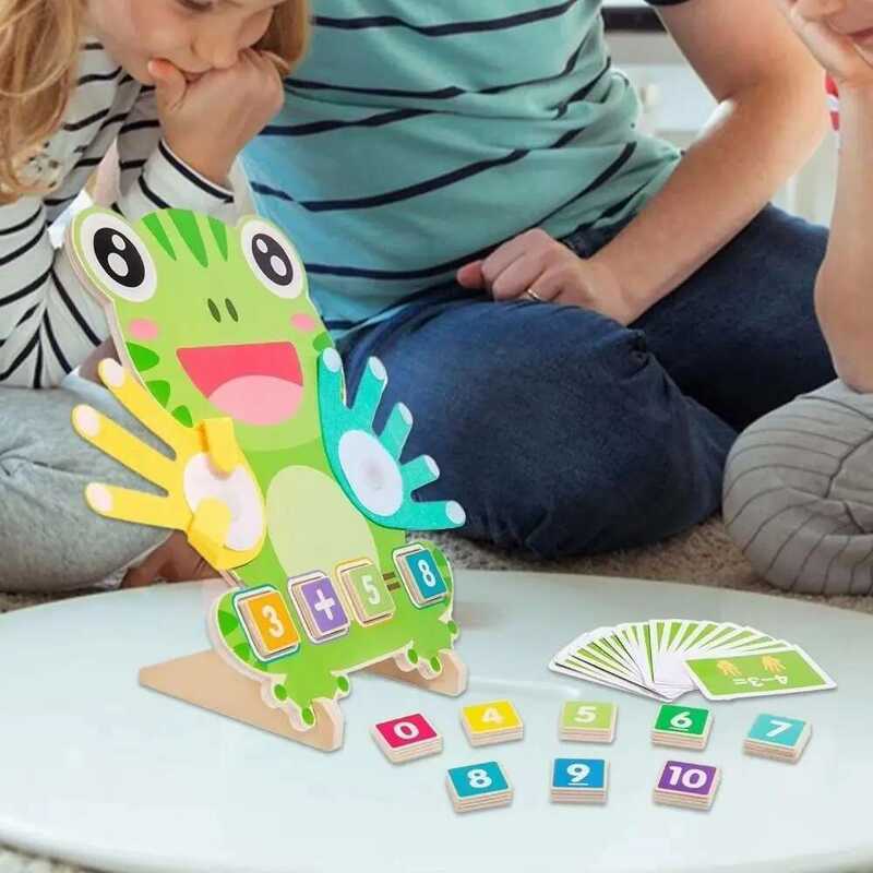 Y Montessori Operation Kids Eduional 1 Puzzle Frog Finger Numbers Math ...