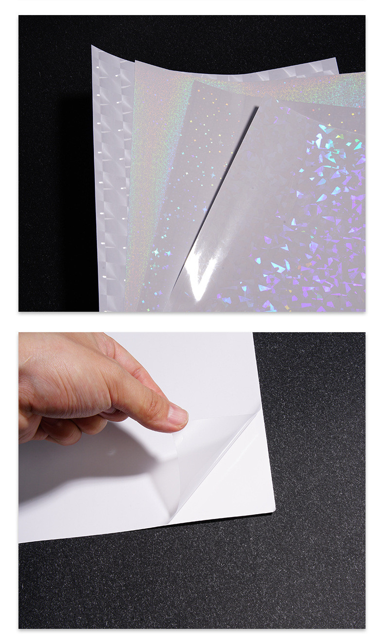 Laser Stars Holographic Sticker Paper A4 Waterproof Glitter DIY Photo ...