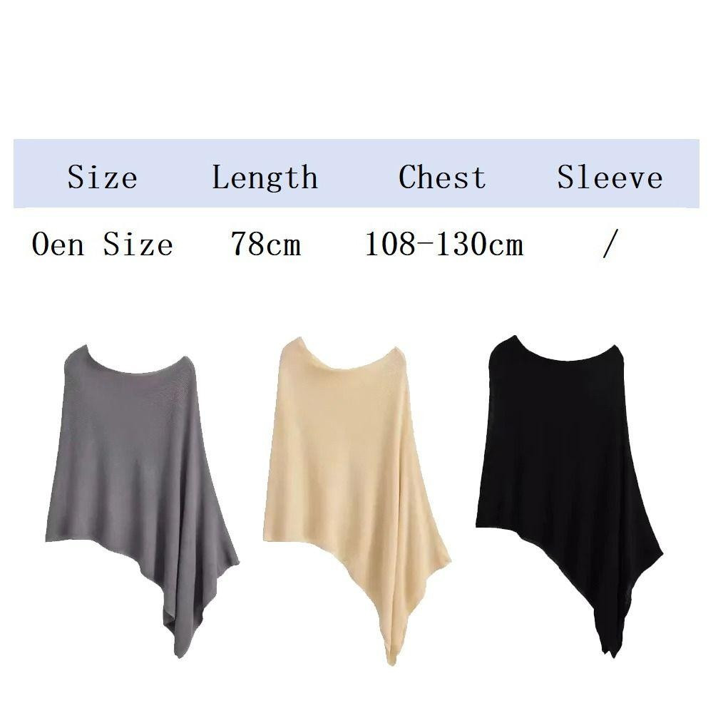 Irregular cape shawl, loose sun protection shawl, thin ice silk knitted ...
