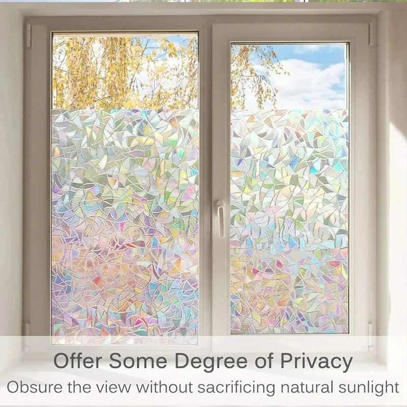 Glue-free PVC Window Sticker Window Glass Film Self-adhesive Privacy 3D ...