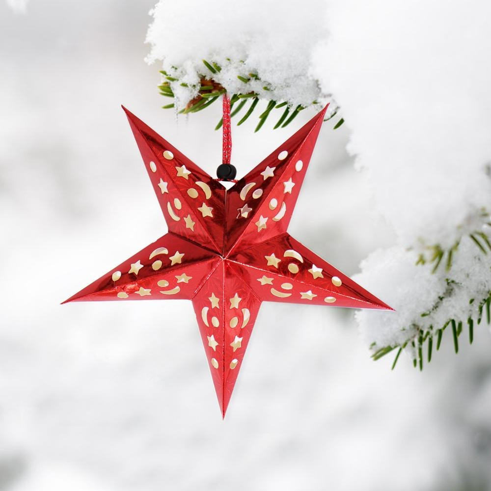 【In Stock】Christmas star lantern Christmas tree decoration Christ paper ...