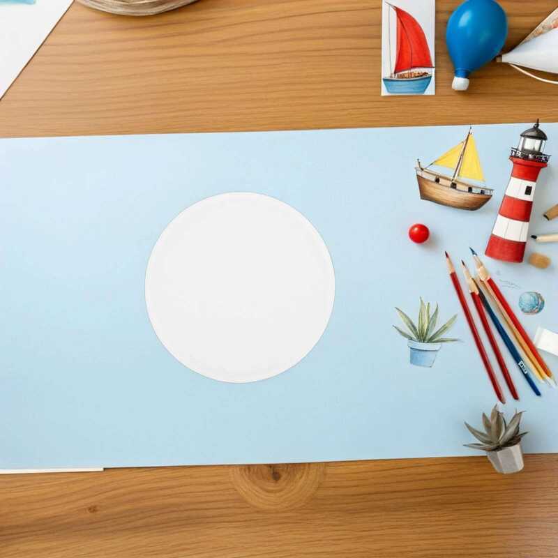 100Pcs Round Drawing Cardboard Blank White Sketch For Painting DIY ...