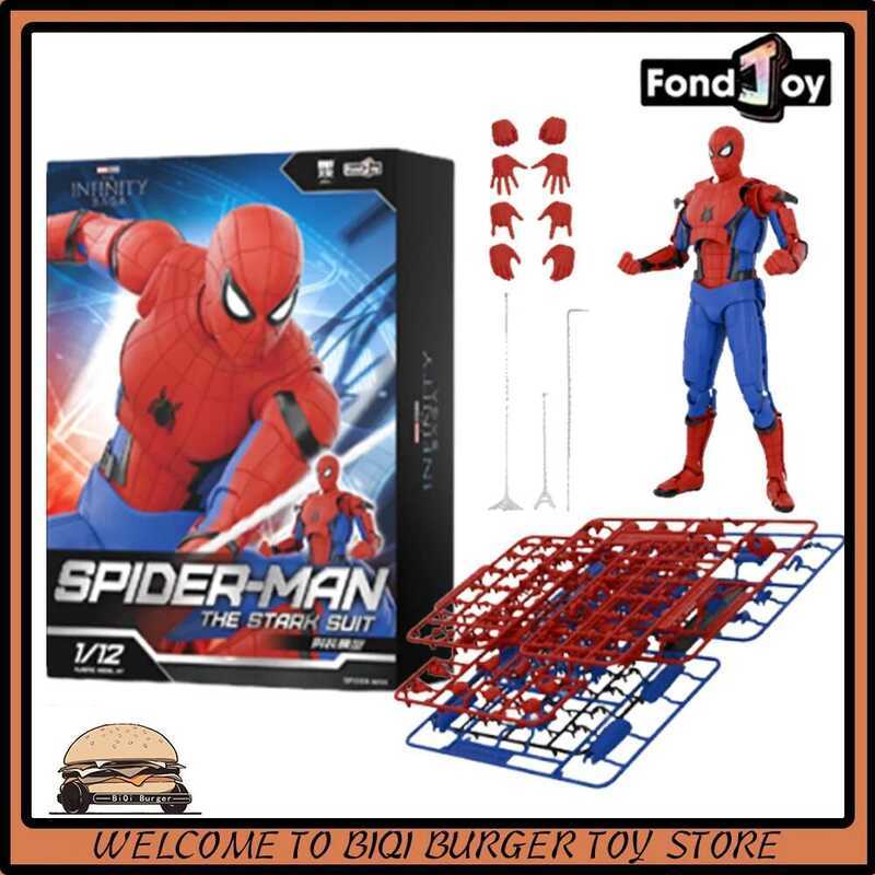 W Original Fondjoy Spiderman The Stark Suit Model Kit 1/12 Spider-Man ...