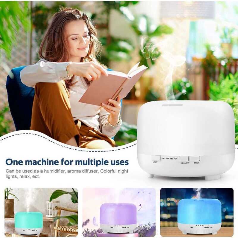 WA Original 500Ml Essential Oil Diffuser Cool Mist Humidifier With ...