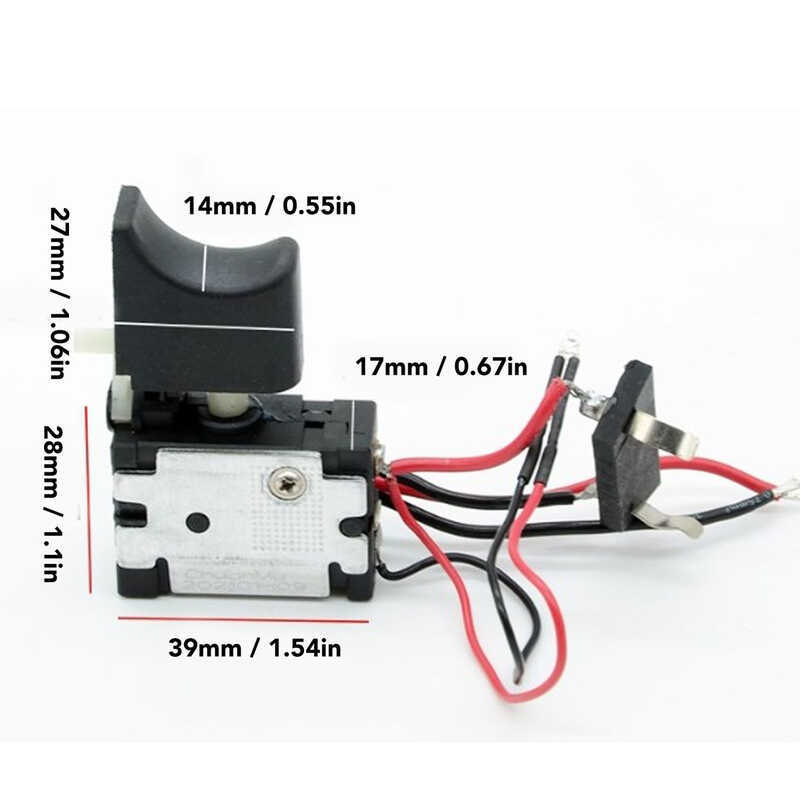 Lithium Battery 16A 7.2-24Vdc Cordless Drill Trigger Switch For Power ...
