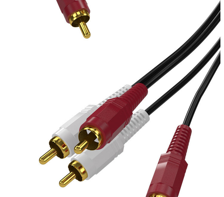 Double Lotus Head Audio Cable 2rca Two-to-Two Red White Pure Copper ...