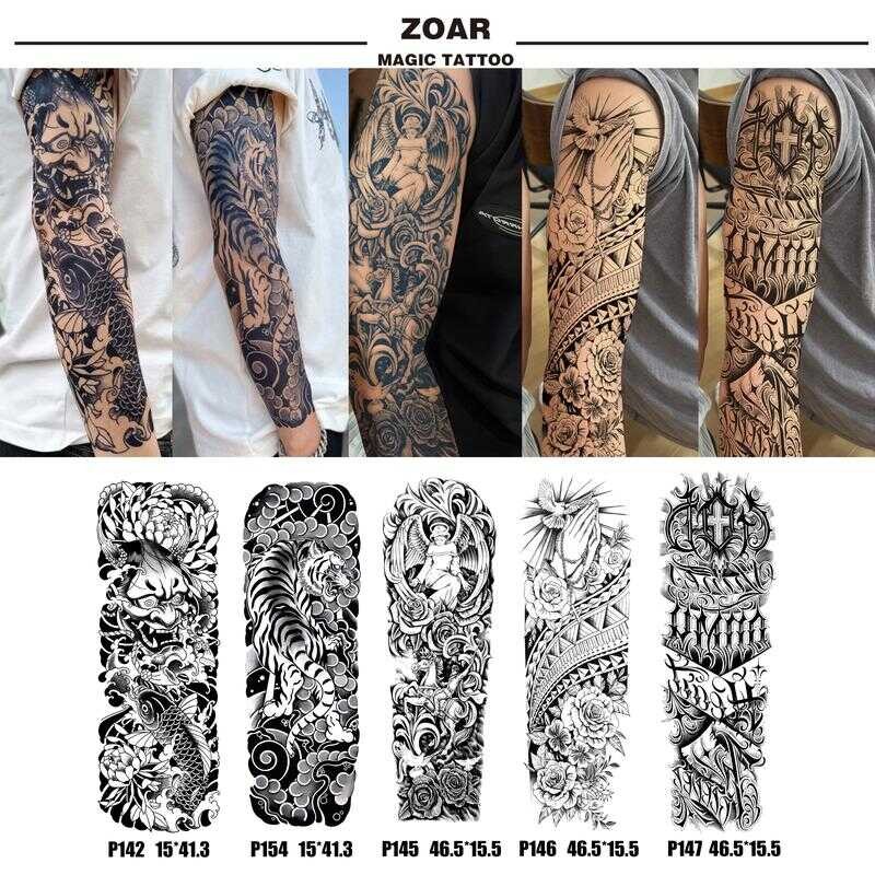 Pagpapadala Mula Bulacan Temporary Tattoo Sticker Zoar-35【Buong Braso ...