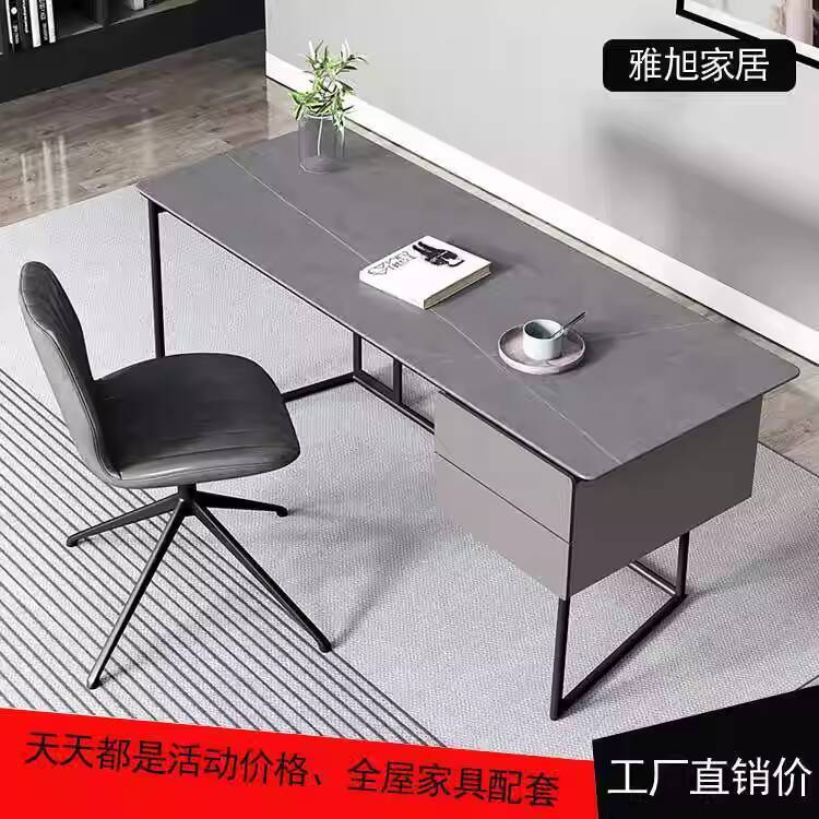 ☑♥ Italian Minimalist Rock Slab Computer Desk Home Writing Desk Simple ...