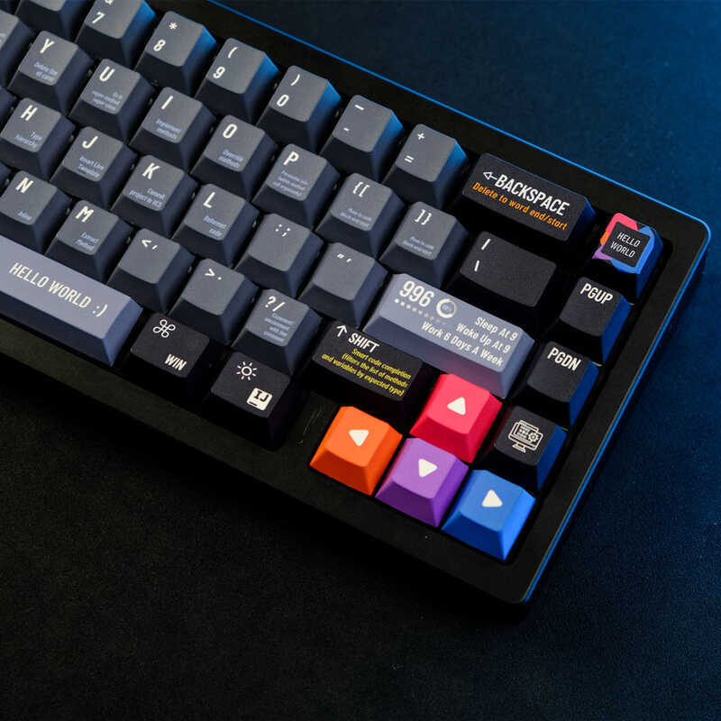 PBT Keycaps 129 Keys Programmer Keycap Cartoon Dye Sublimation Cherry ...