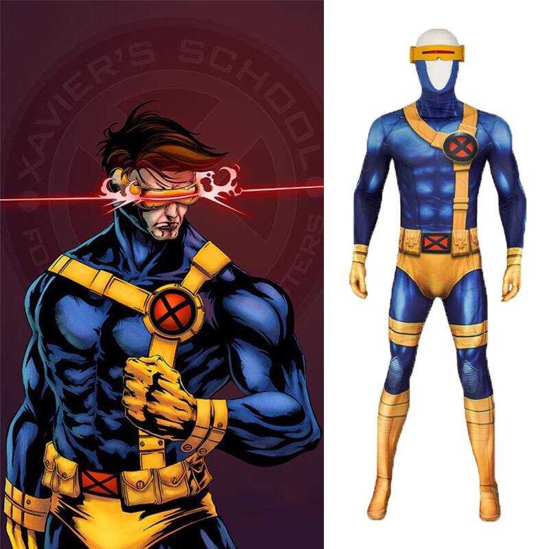 s X-Men Cyclops Cosplay Costume Marvel Series Full Set Jumpsuit Cosplay ...