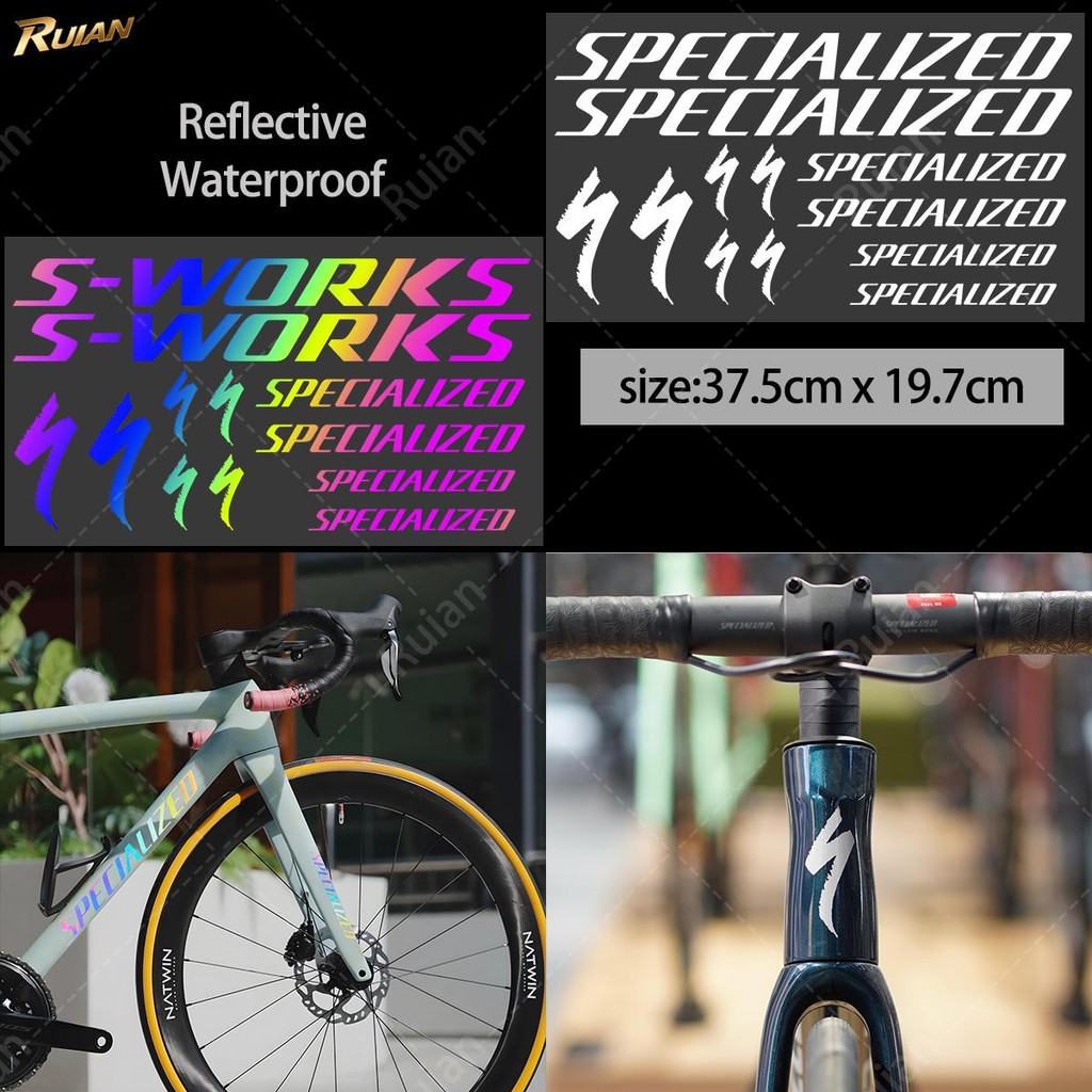 12PCS Lightning Road Bicycle Frame Sticker MTB BikeTopTube Helmet ...