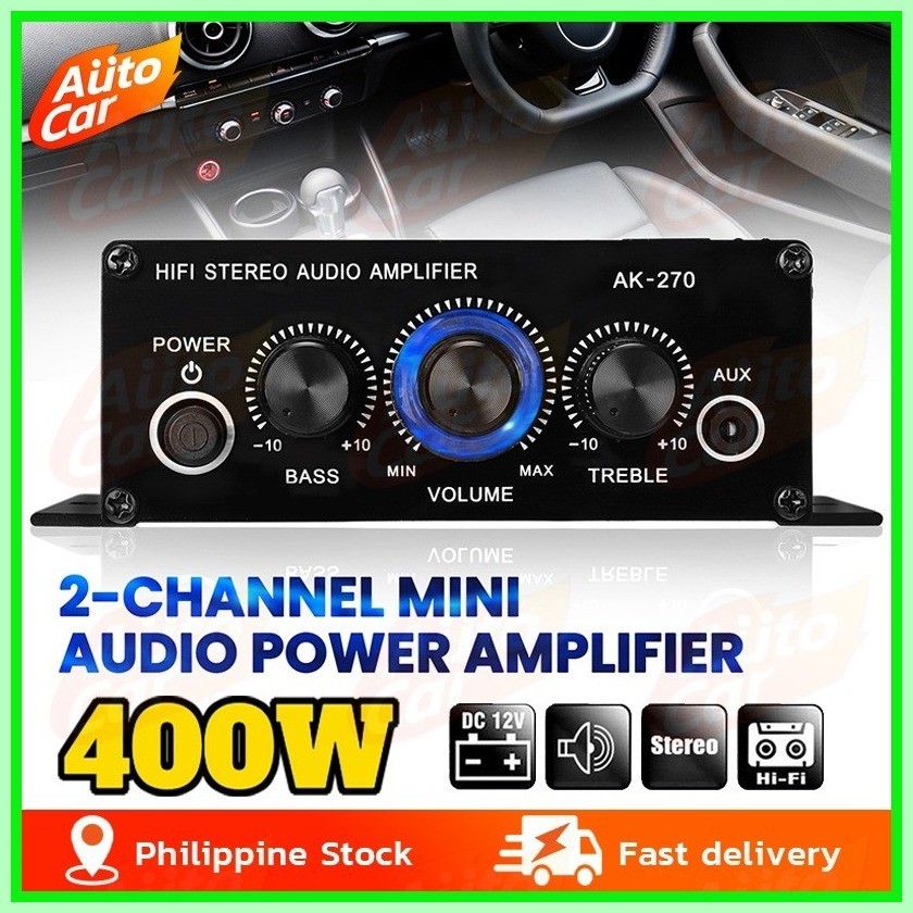 400w Mini Audio Amplifier Home Amplifier Bluetooth-free Auto Stereo ...