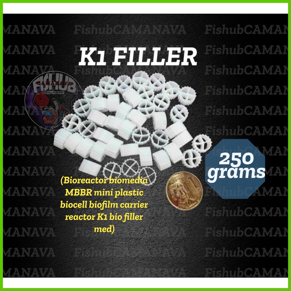 ≈ K1 FILLER (Bioreactor biomedia MBBR mini plastic biocell biofilm ...