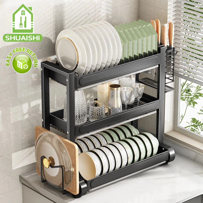 Dish Rack Drainer Kitchen Plate Organizer Storage Lagayan Ng Plato ...