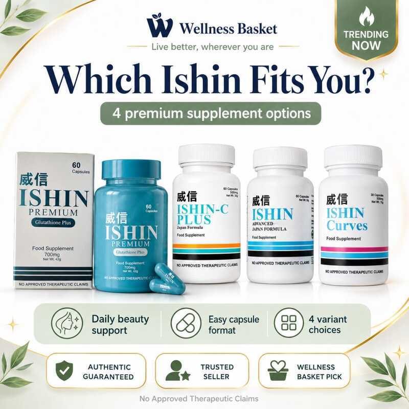 ishin premium glutathione Plus 60 Capsules sterile lab water