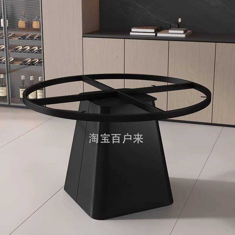 Base Marble Dining Rock Plate Metal Round Luxury Stone Support Frame ...