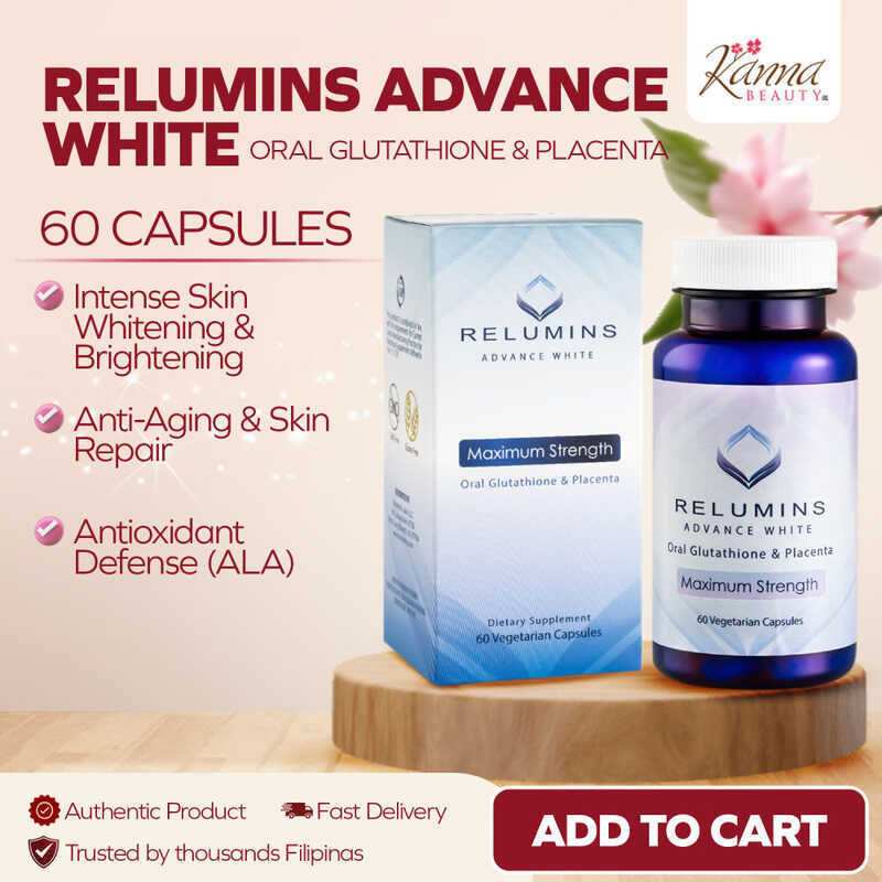 relumins oral glutathione Amazon.com: & Collagen Supplement Stack  60 Gluta Placenta Capsules + 60 Peach-Flavored Chewable Collagen Tablets  Skin & Body Support  Daily Wellness Combo  Premium Quality Formula : Health & Household NEW Relumins Advance White Active