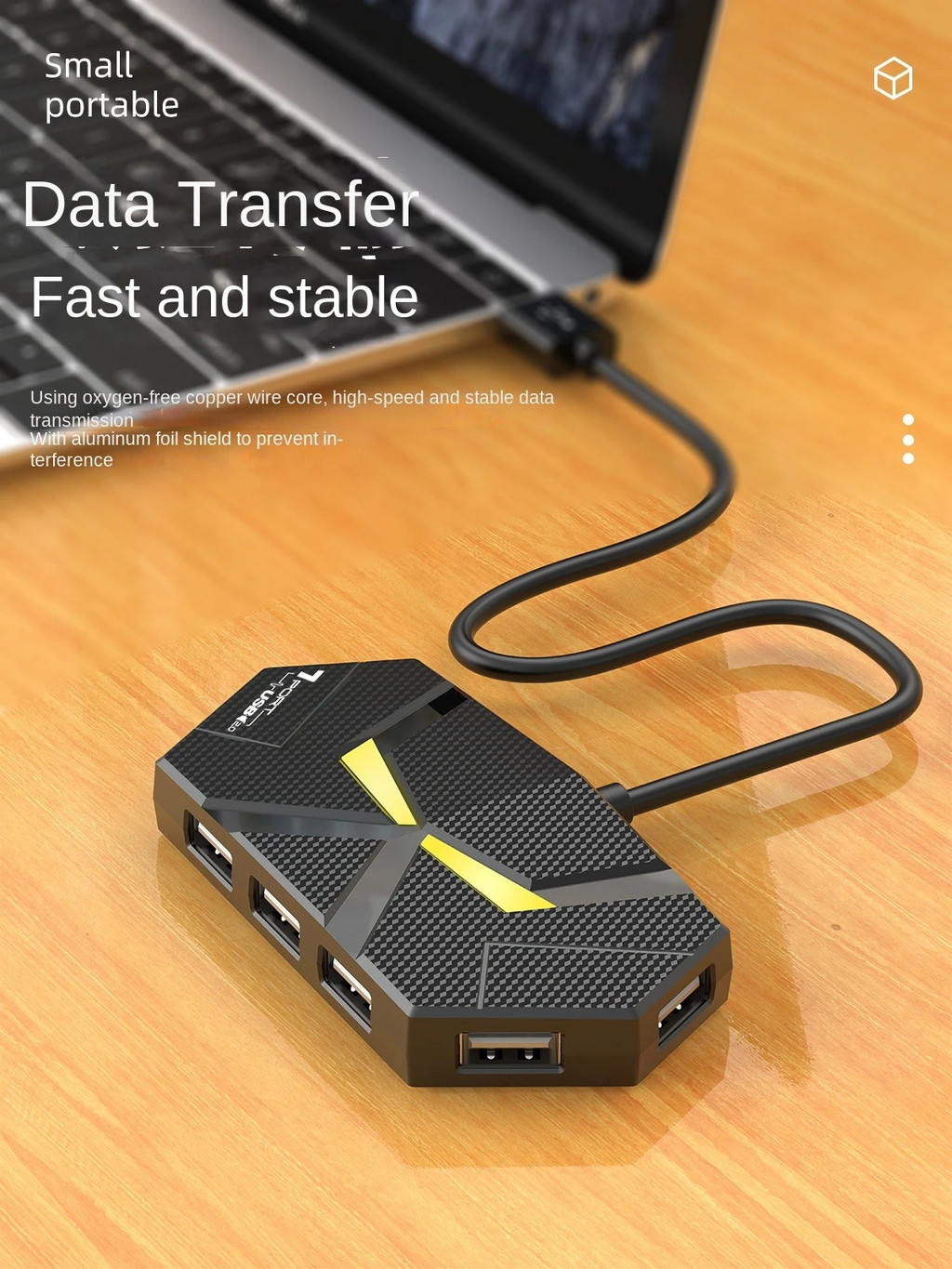 USB Extender 7-IN-1/4-IN-1 Splitter Supports High-Speed Data Transfer ...