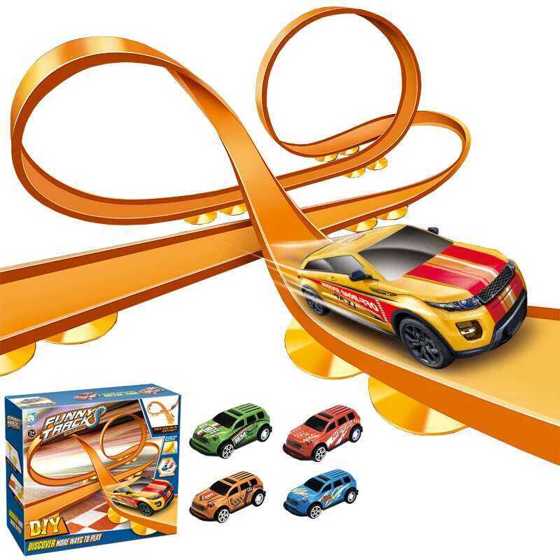Y Flexible Car Ramp Kid Set DIY Assembled Turborace Portable Travel Toy ...