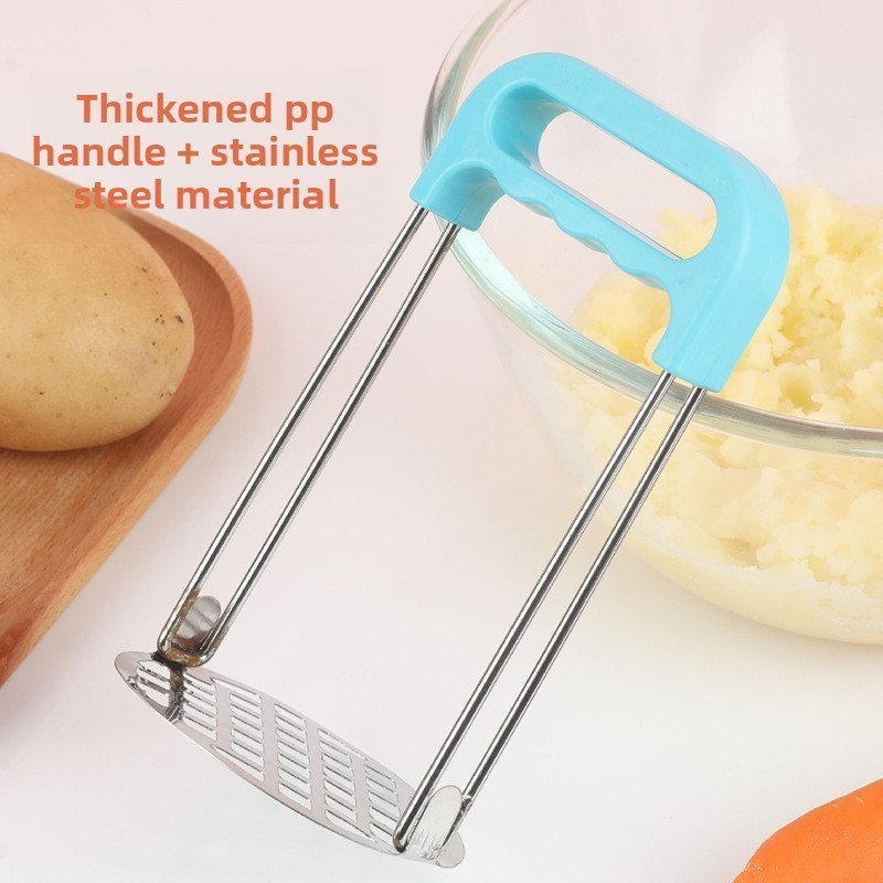Stainless Steel Potato Masher- Shape Wave Masher Mashed Potato Food ...