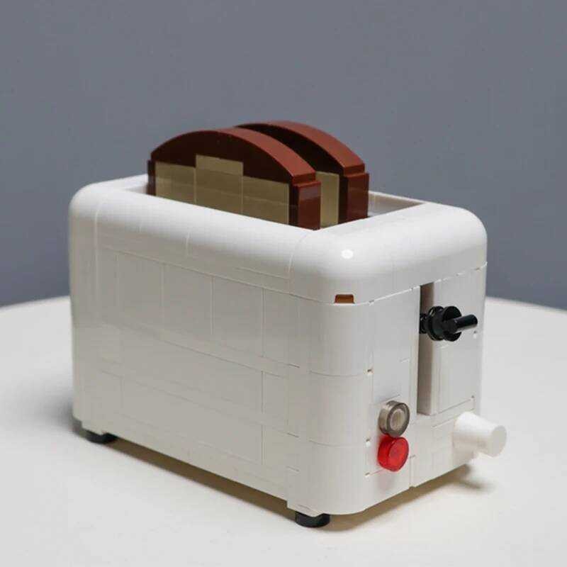 Y 289Pcs MOC Working Toaster Kitchen Appliance Model Modular Building ...