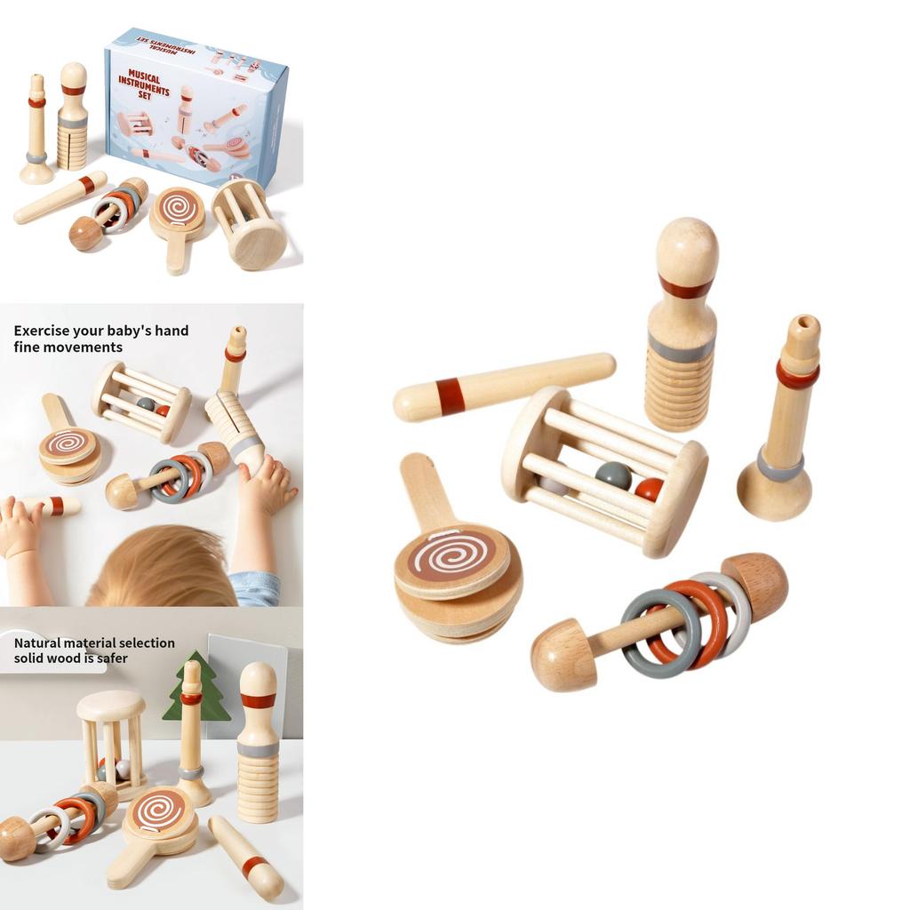 Educational Instruments Wooden With Hand Rattles And Wind Chimes For ...