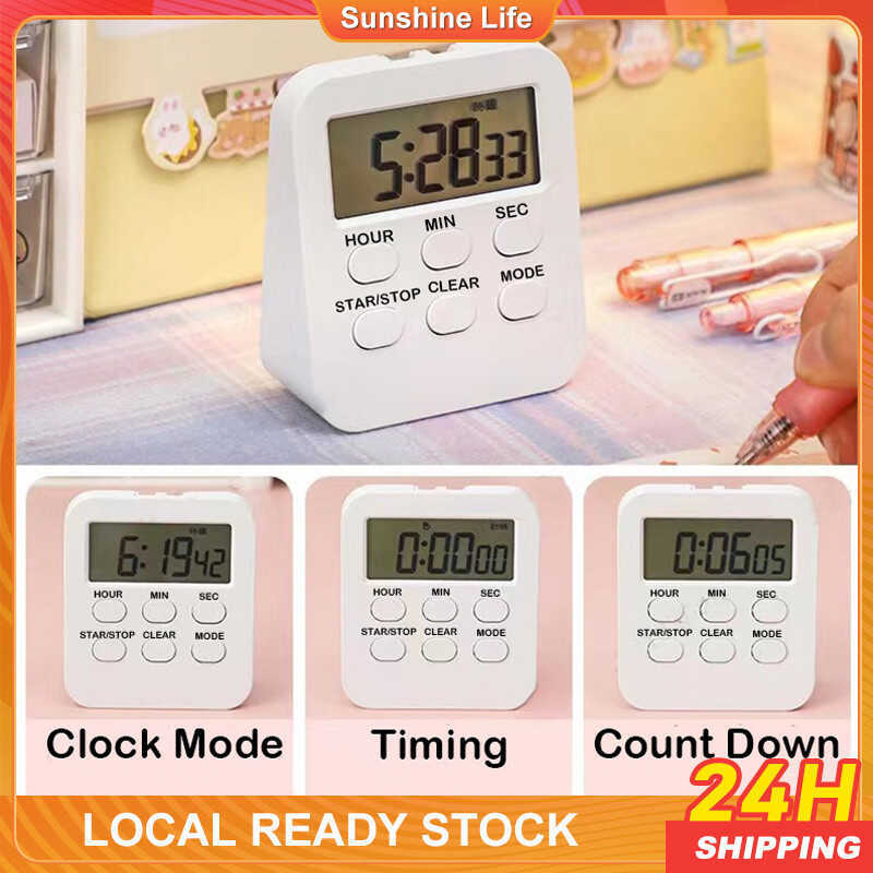 Kitchen Baking Silent Timer Countdown Electronic Alarm Student Homework ...