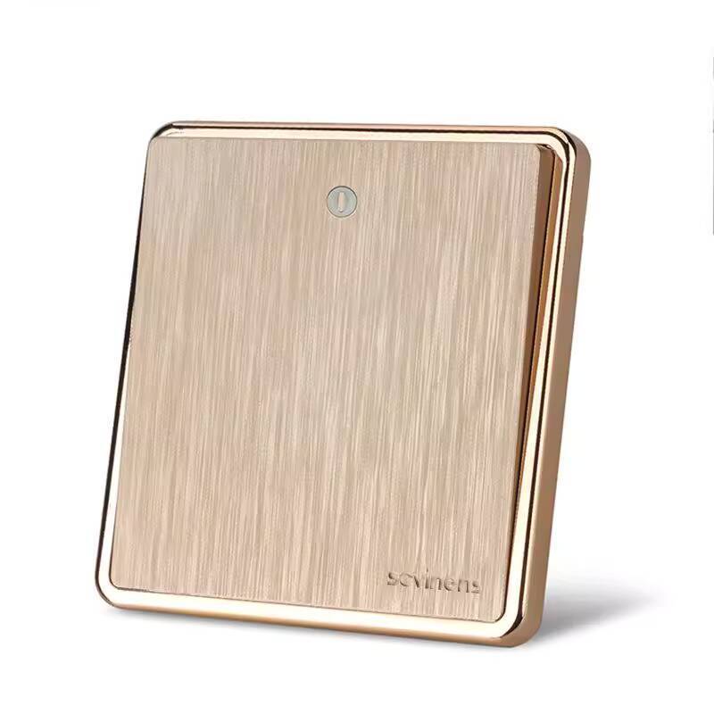 ☑♥ 86 Brushed Champagne Gold Household Switch Single Control Panel ...