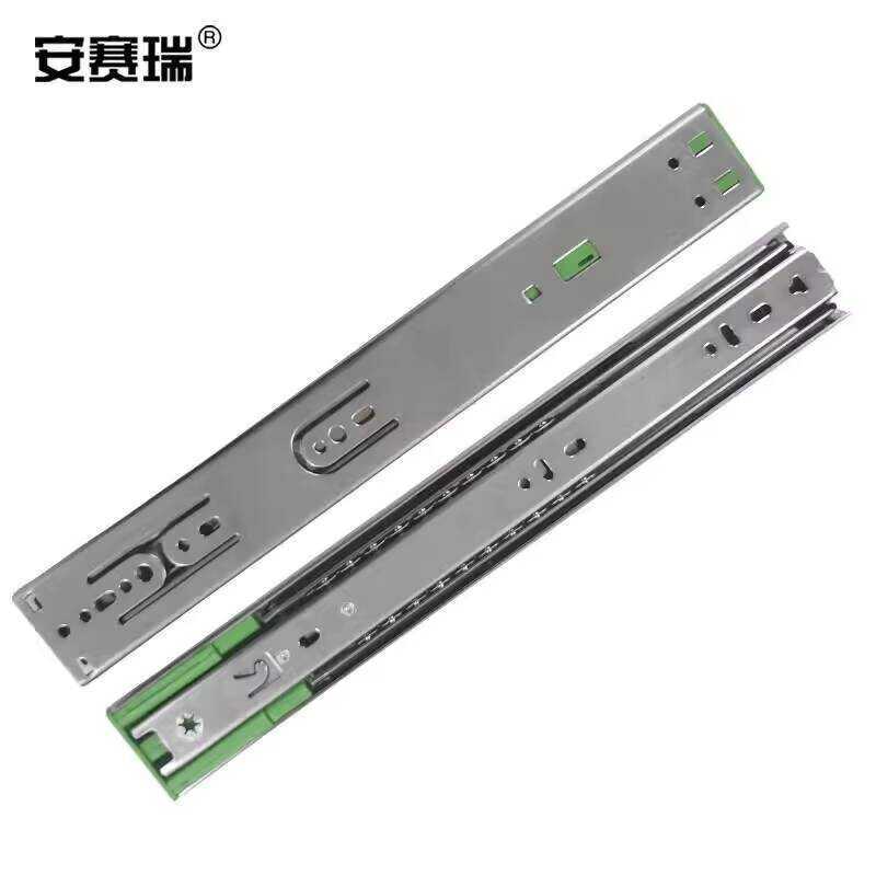 Ansairi Drawer Three-Section Sliding Buffer Thickened Steel Ball Guide ...