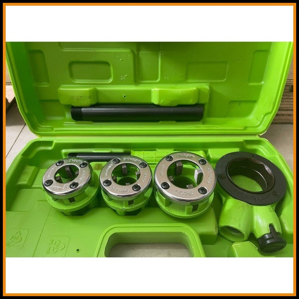 hoyoma japan 1/2''-1 ratchet die stock pipe threader stock set 6pcs ...