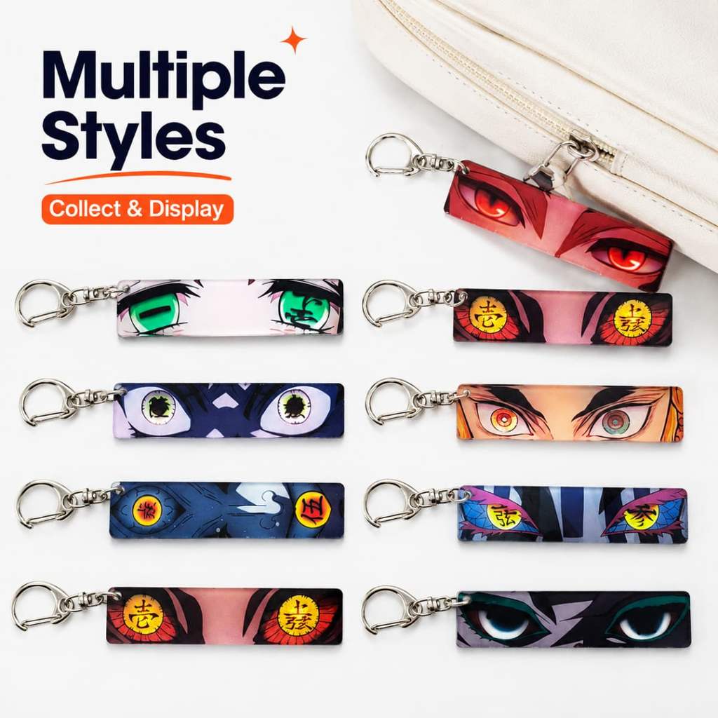 Demon Slayer Acrylic Transparent Eye Card Anime Collectible Zenitsu ...