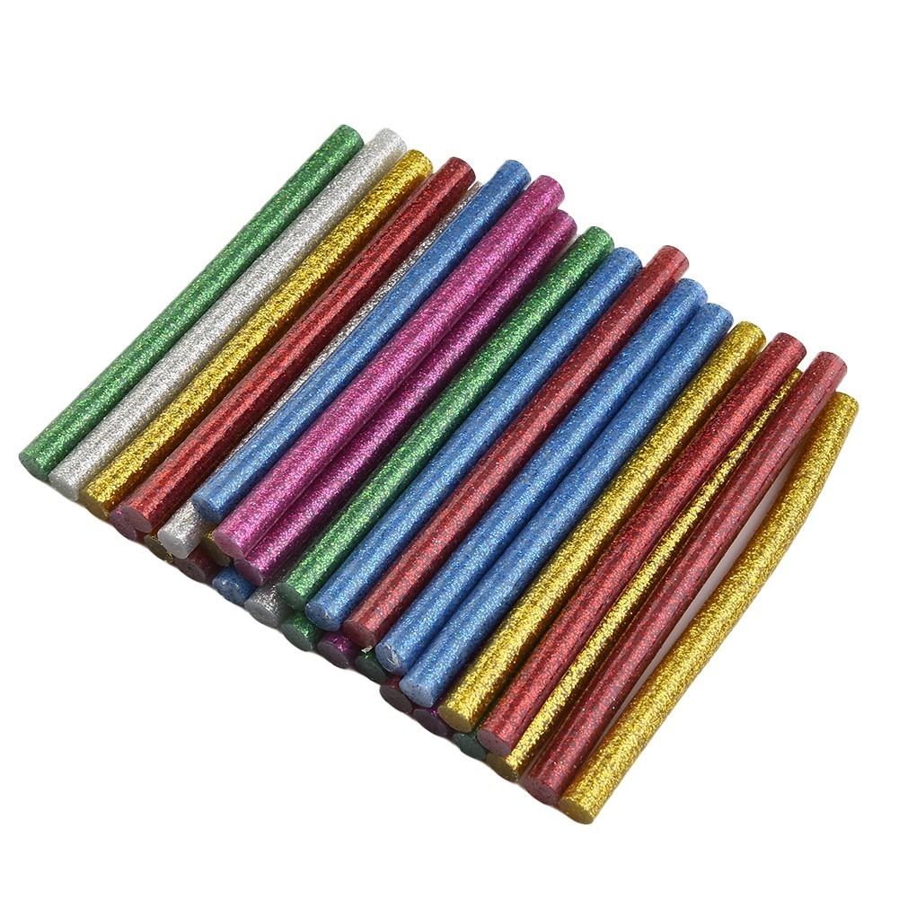 [COD] 30Pcs Hot Glue Sticks Glitter Glue Sticks Colored Hot Melt Glue ...