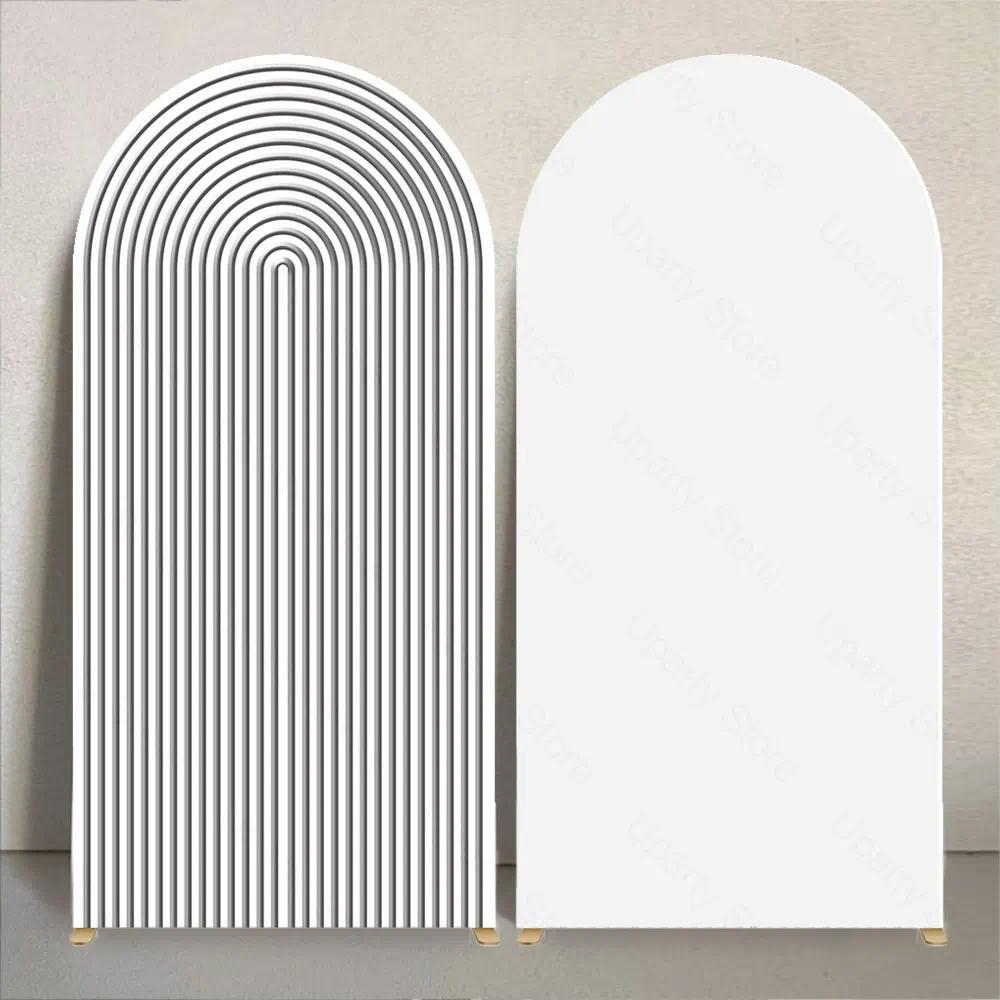 Ripple Arch Backdrop Cover Abstract Black White Ripple Top Round Stand ...