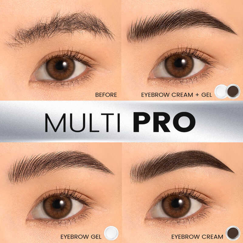2-In-1 Pro-Shape Eyebrow FOCALLURE Cream Gel 3D Full Sculpted Fluffy ...