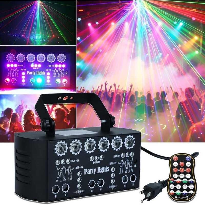 HCWE RGB UV Strobe Stage Lighting 27-Eyes DMX Controller For DJ Disco ...