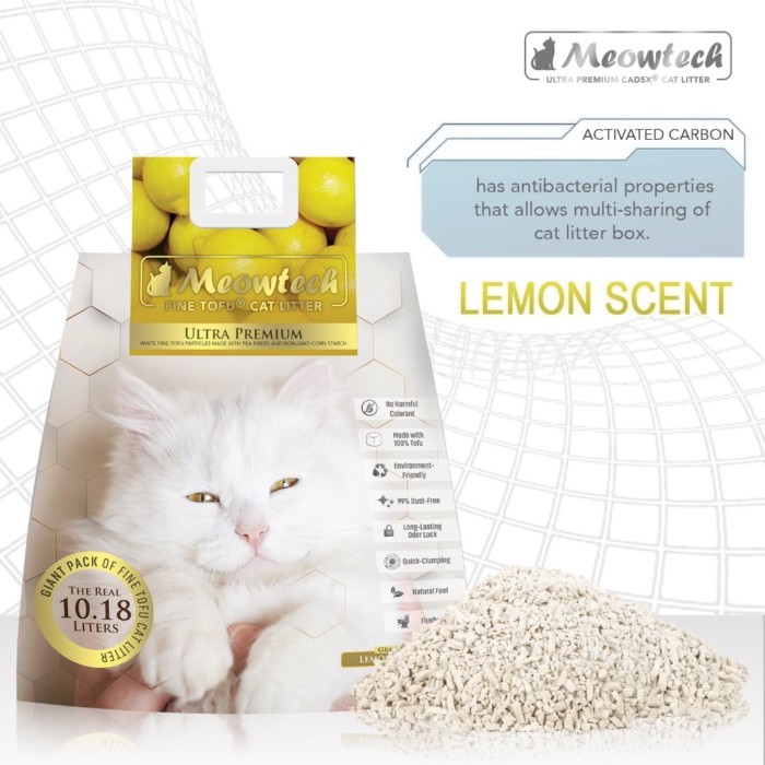 TOFU Meowtech Ultra Premium Fine TOFU Clumping Cat Litter 10.18L Handy ...