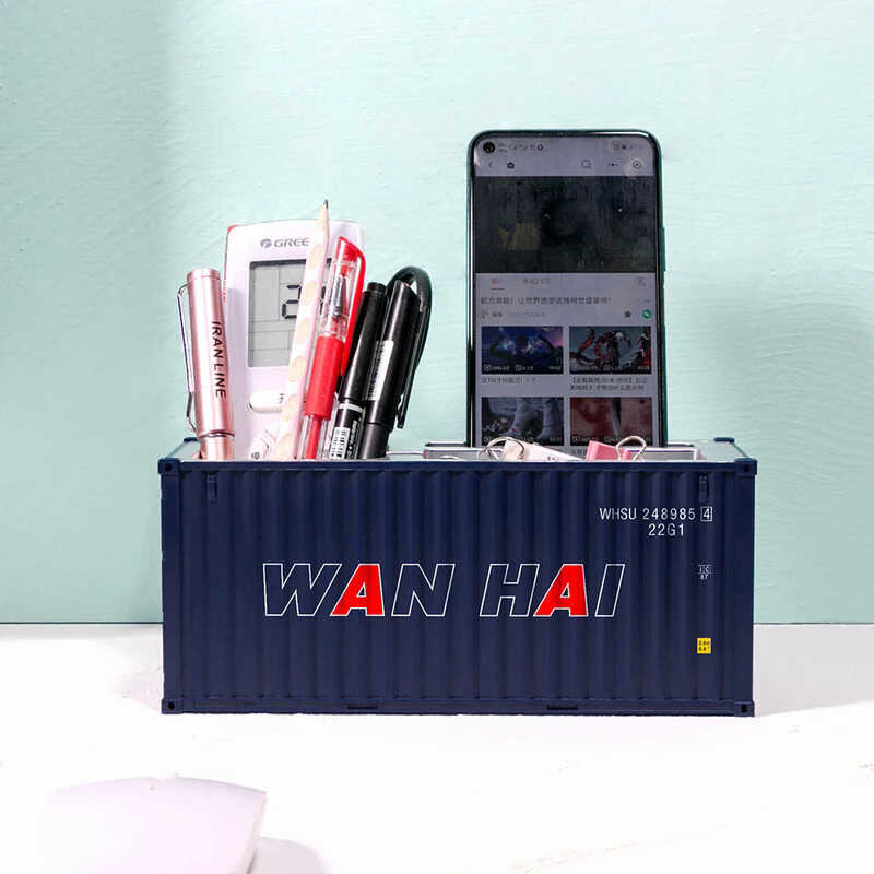 Shipping Container Model Pen Holder Container Maritimo Cargo Container ...