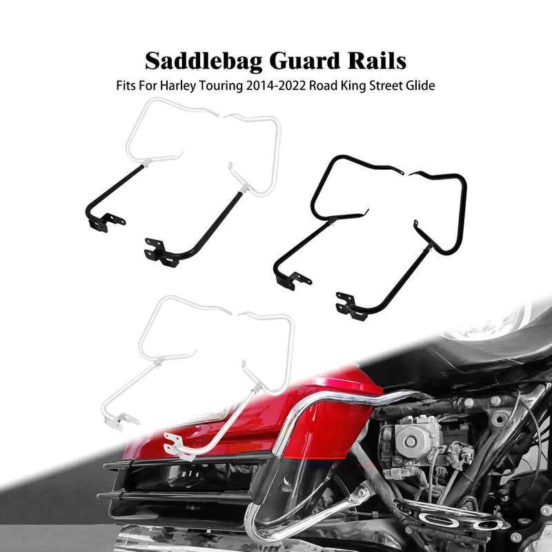 Motorcycle Mm Saddlebag Bracket Bars Kits Rear Port Guard Bar Rails For ...