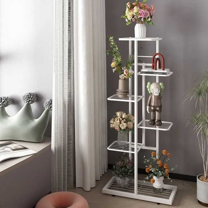 Iron Plant Rack Display Shelf Multi-Layers Stand Indoor Yard Garden ...