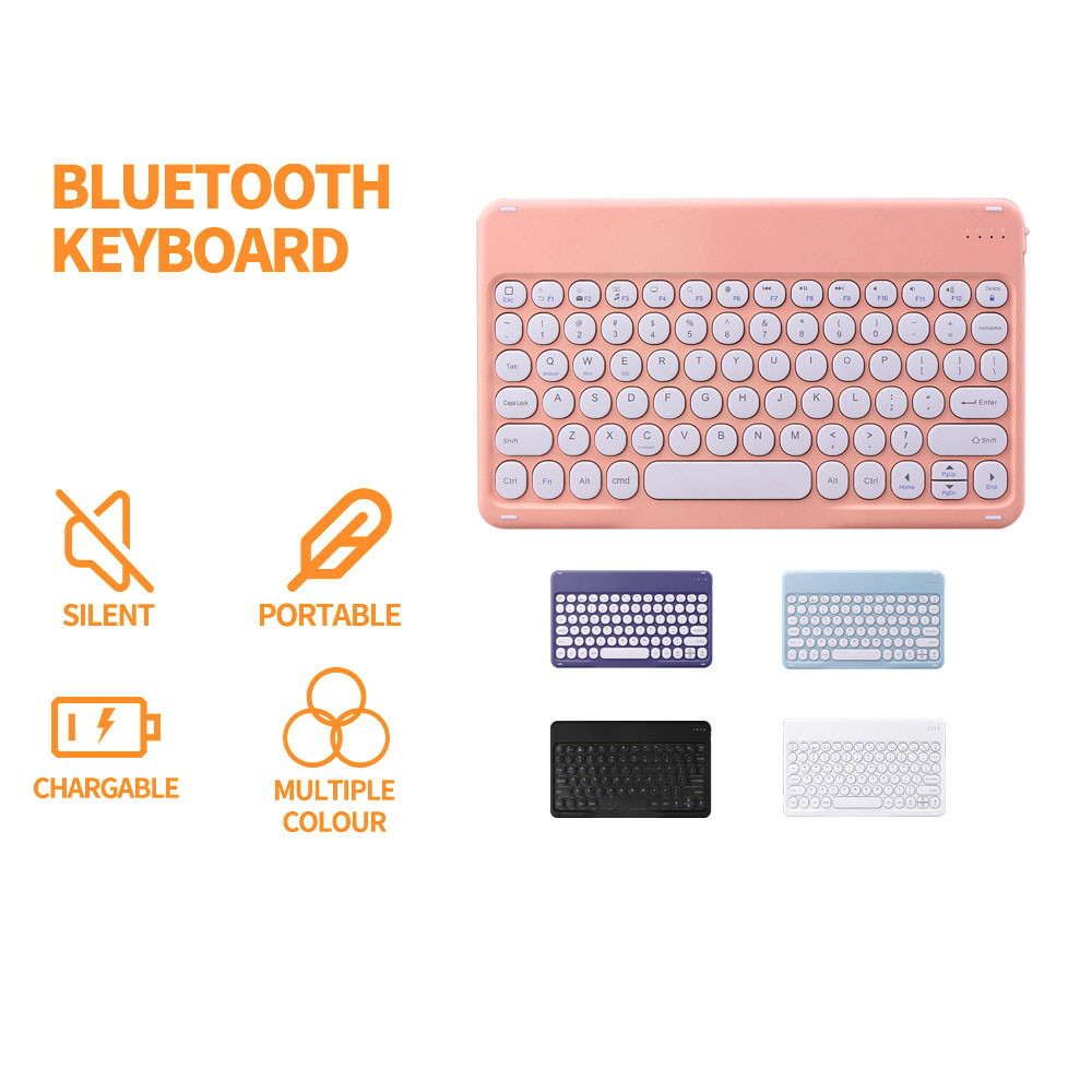 10 Inch Keyboard Rechargeable Wireless Bluetooth Keyboard For IOS ...