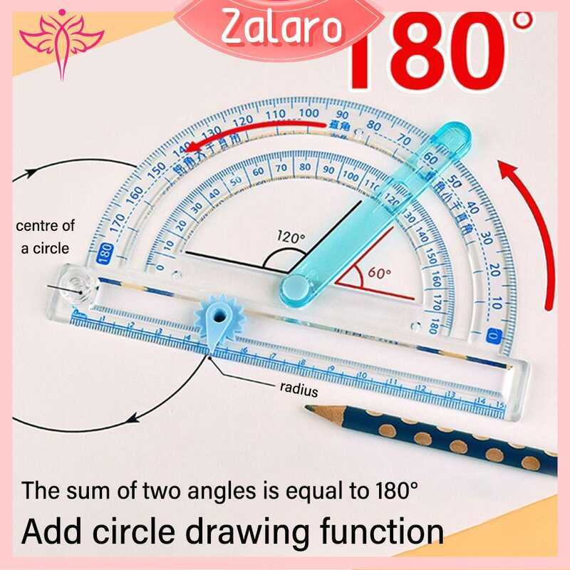 COD ZALARO Plastic Bevel Protractor Draw Circle Multi-Function Activity ...