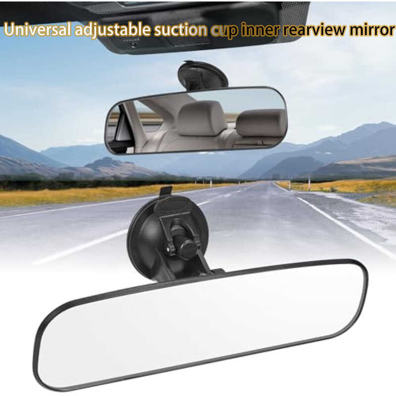Oright Auto Rearview Mirror Universal Adjustable Suction Cup Mirror ...