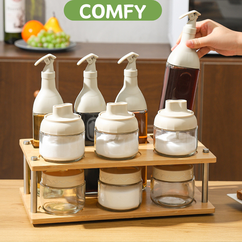 11 Pcs Condiments Bottle Set Kitchen seasoningtank oil pot combination ...