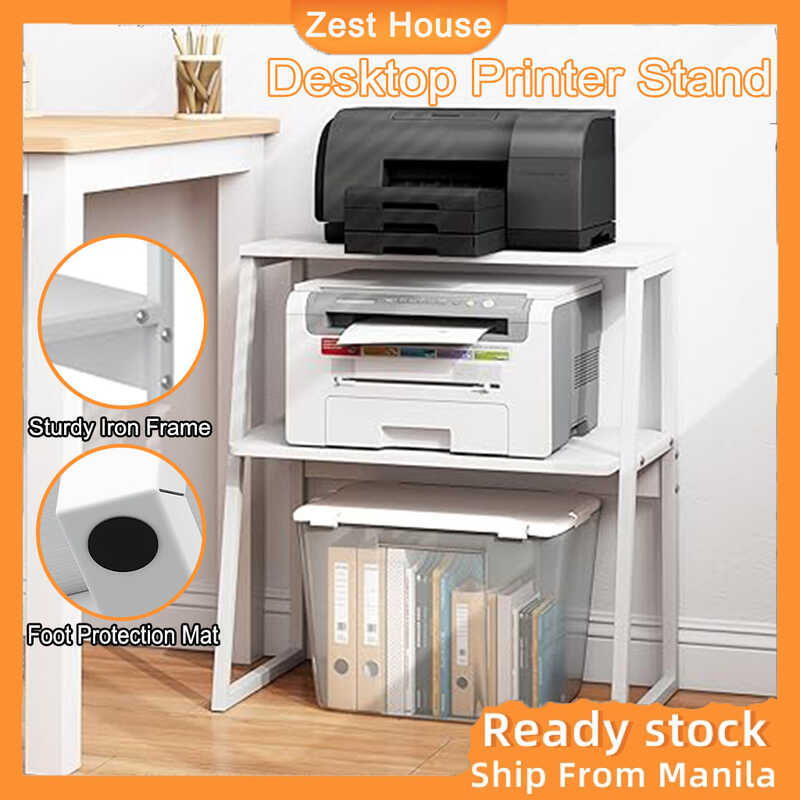 3 Layer Desktop Printer Rack Thickened Board Home Office Desk Organizer ...