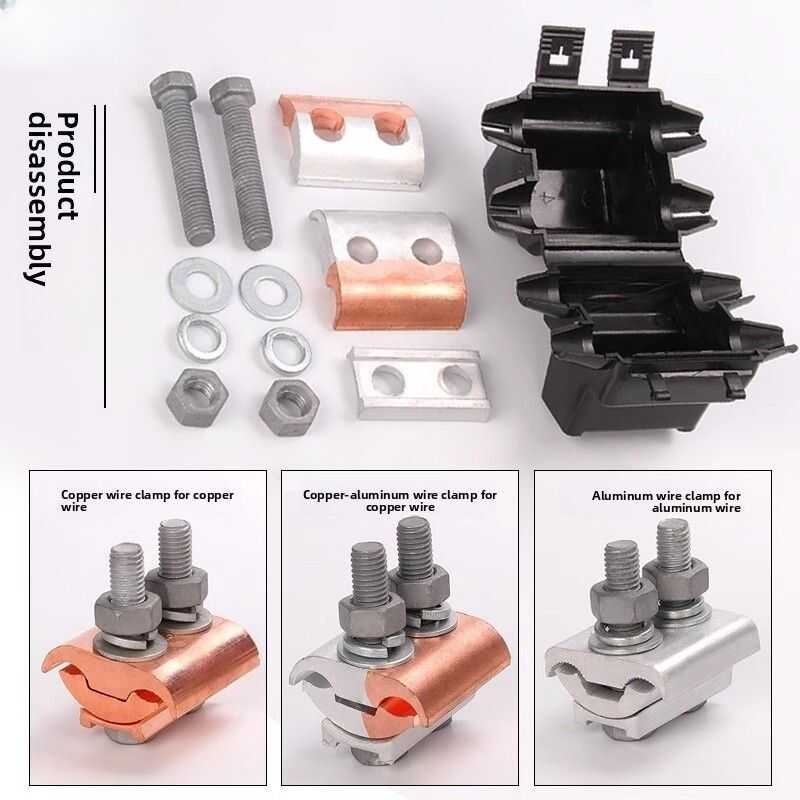 Copper S Aluminum Bus Bar Terminal Clamps Branch Wire Three Way Merge ...