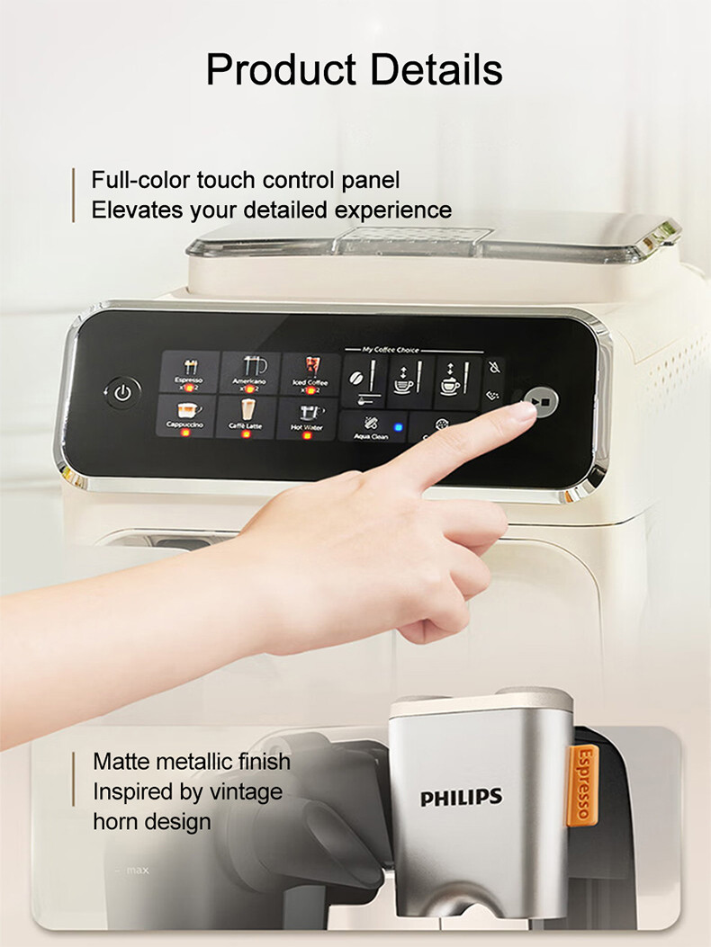 Philips EP3341 Dual-Temperature Fully Automatic Coffee Machine Espresso ...