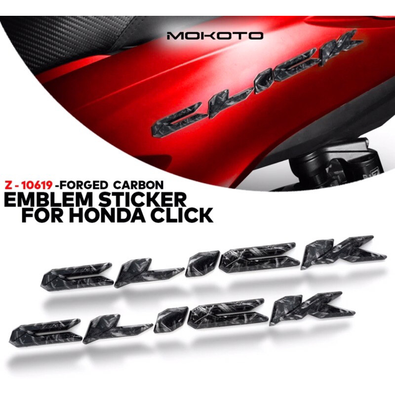 HONDA CLICK EMBOSSED EMBLEM 3D STICKER LOGO CHROME DESIGN FOR CLICK ...